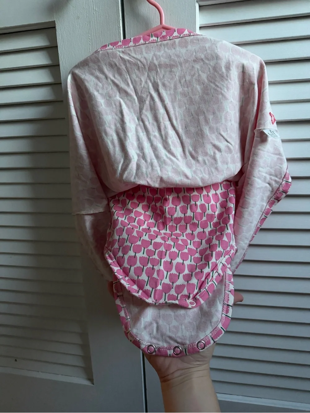 Pink Chicken tulip pattern baby dress